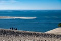 View of Dune of Pilat tallest sand dune in Europe located in La Teste-de-Buch in Arcachon Bay area, France southwest of Bordeaux