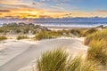 View from dune top over North Sea Royalty Free Stock Photo