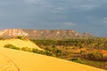 Dunes, mountain plateau and valley in Jalapao national park in Brazil