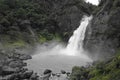 View of Dunhinda waterfalls in Badulla, Sri Lanka.