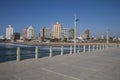View of Durban Beachfront from Pier Royalty Free Stock Photo