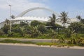 View of Durban`s Moses Mabhida Stadium Surrounded by Vegetation Royalty Free Stock Photo