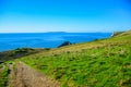 View of Durdle Door, a natural limestone arch on the Jurassic Coast near Lulworth in Dorset, England, UK Royalty Free Stock Photo