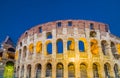 Dusk view of Colosseum in Rome, Italy Royalty Free Stock Photo