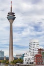View at Dusseldorf Rhine tower Royalty Free Stock Photo