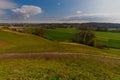 View on the Dutch hill side just outside Maastricht with a colourful view from the Louwberg on the valley of Jekerdal