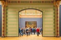 View at the Dutch Rijksmuseum hall with the Night Watch oil pain Royalty Free Stock Photo