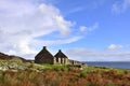 Sea View  of Deserted Village on Scottish Hebridean Island Royalty Free Stock Photo