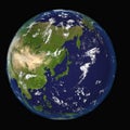 View on Earth centered on Japan elements of this 3d image furnished by NASA