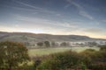 The view across East Devon hills in the early morning