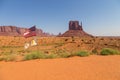 View on East Mitten Butte, Navajo Park. Royalty Free Stock Photo