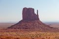 View on East Mitten Butte, Navajo Park. Royalty Free Stock Photo