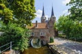 Eastern Gate Oostpoort, old city gate of Delft, Netherlands Royalty Free Stock Photo