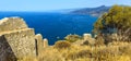 A view eastward from the Norman castle ruins on the Mesa above the town of Cefalu, Sicily