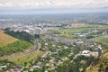 View eathcote Valley taken from a gondola of Mount Cavendish in the Port Hills. The South Island, New Zealand attractions Royalty Free Stock Photo