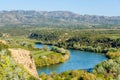 View of the Ebro River from the Miravet Castle, Spain Royalty Free Stock Photo