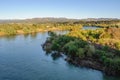 View of the Ebro River from the Miravet Castle, Spain Royalty Free Stock Photo