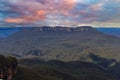 View of Echo Point Blue Mountains three sisters Katoomba Sydney NSW Australia Royalty Free Stock Photo