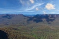 View of Echo Point Blue Mountains three sisters Katoomba Sydney NSW Australia Royalty Free Stock Photo