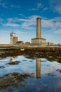 View of the Eckmuehl lighthouse on the west coast of Brittany in France Royalty Free Stock Photo