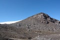 View from the edge of a crater to the top 1829 m of Gorely volcano Royalty Free Stock Photo