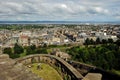View from the Edinburgh Castle a historic fortress which dominates the skyline of the capital city of Scotland, from its position