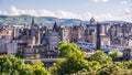 View of Edinburgh city on Calton Hill, Scotland. Royalty Free Stock Photo