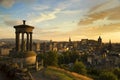View of Edinburgh city from Carlton Hill Royalty Free Stock Photo