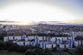 View of Edinburgh residential district from Arthur Seat hill, Scotland, United Kingdom Royalty Free Stock Photo