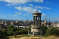 View on Edinburgh skyline with Edinburgh Castle and Scotts Monument from Calton Hill, Scotland Royalty Free Stock Photo