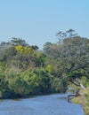 View of Egans Creek at Fernandina Beach in Nassau County, Florida USA. Royalty Free Stock Photo