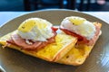 View of the Egg Benedict with Ham