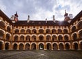 View at Eggenberg palace courtyard tourist spot, famous travel destination in Styria Royalty Free Stock Photo