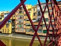 View from the Eiffel Bridge in Girona Royalty Free Stock Photo