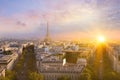 View of Eiffel tower and Paris. Royalty Free Stock Photo