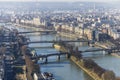 View from Eiffel Tower on river and city of Paris Royalty Free Stock Photo