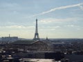 View of the Eiffel Tower and the roofs of Paris