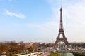 Eiffel tower from Trocadero in Paris Royalty Free Stock Photo