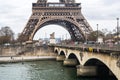 View at Eiffel Tower in Winter, Paris, France Royalty Free Stock Photo