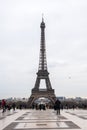 View at Eiffel Tower in Winter, Paris, France Royalty Free Stock Photo