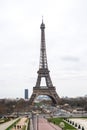 View at Eiffel Tower in Winter, Paris, France Royalty Free Stock Photo