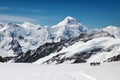 View of Eiger, Monch and Jungfrau massif, Swiss Alps, Switzerland, Europe Royalty Free Stock Photo