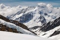 View of Eiger, Monch and Jungfrau massif, Swiss Alps, Switzerland, Europe Royalty Free Stock Photo