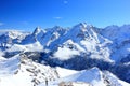 View of Eiger, MÃÂ¶nch and Jungfrau from Schilthorn. Bernese Alps of Switzerland, Europe. Royalty Free Stock Photo