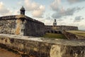 View of El Morro Fort with sunset sky, Puerto Rico