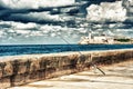 View of `El Morro` fortress in Havana bay entrance