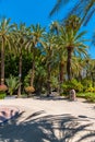 View of El Palmeral municipal park in Elche, Spain Royalty Free Stock Photo