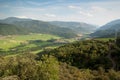 View of El Pla de Sant Tirs in Spanish Pyrenees Royalty Free Stock Photo