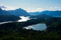 View of El Trebol Lagoon, Perito Moreno Lake and the mountains taken from Mount Campanario viewpoint Royalty Free Stock Photo