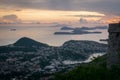 View of the Elaphiti Islands at Sunset Royalty Free Stock Photo